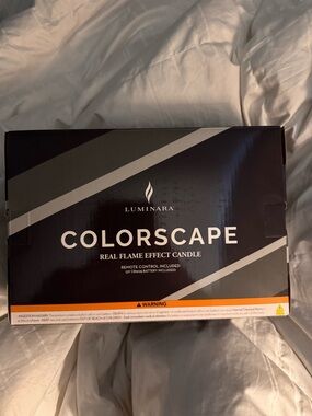 Luminara Colorscape Real Flame Effect Candle - Black Box